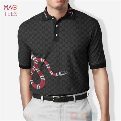 black gucci snake shirt|gucci polo shirt snake.